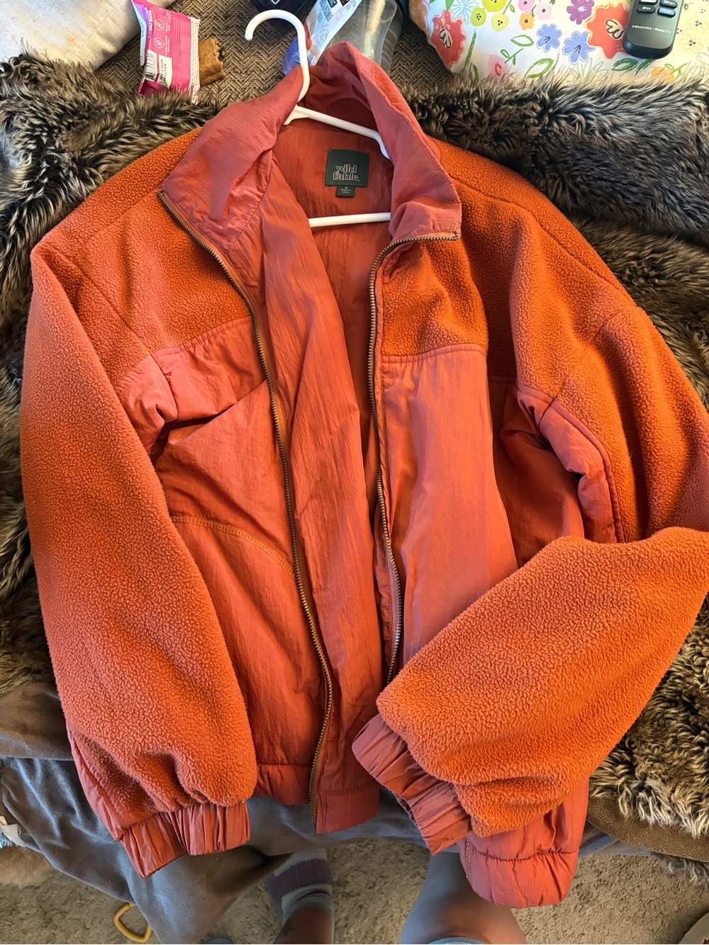 Wild Fable women’s Orange Fleece Jacket